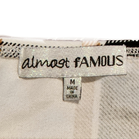 Juniors Almost Famous Plaid Romper- Medium - Picture 3 of 3